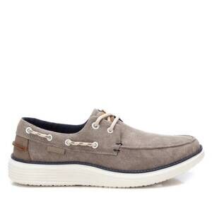 NEW XTI men's casual comfort boat shoes in taupe